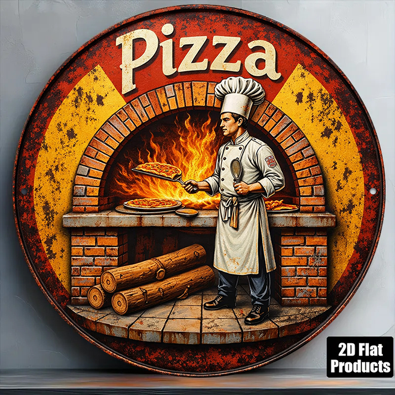 Vintage Collectible Plates - Panneau métallique rétro 2D, art mural