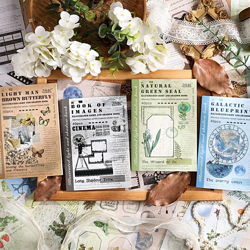 Vintage Collectible Books - Livre d'autocollants illustrés série Lumière et