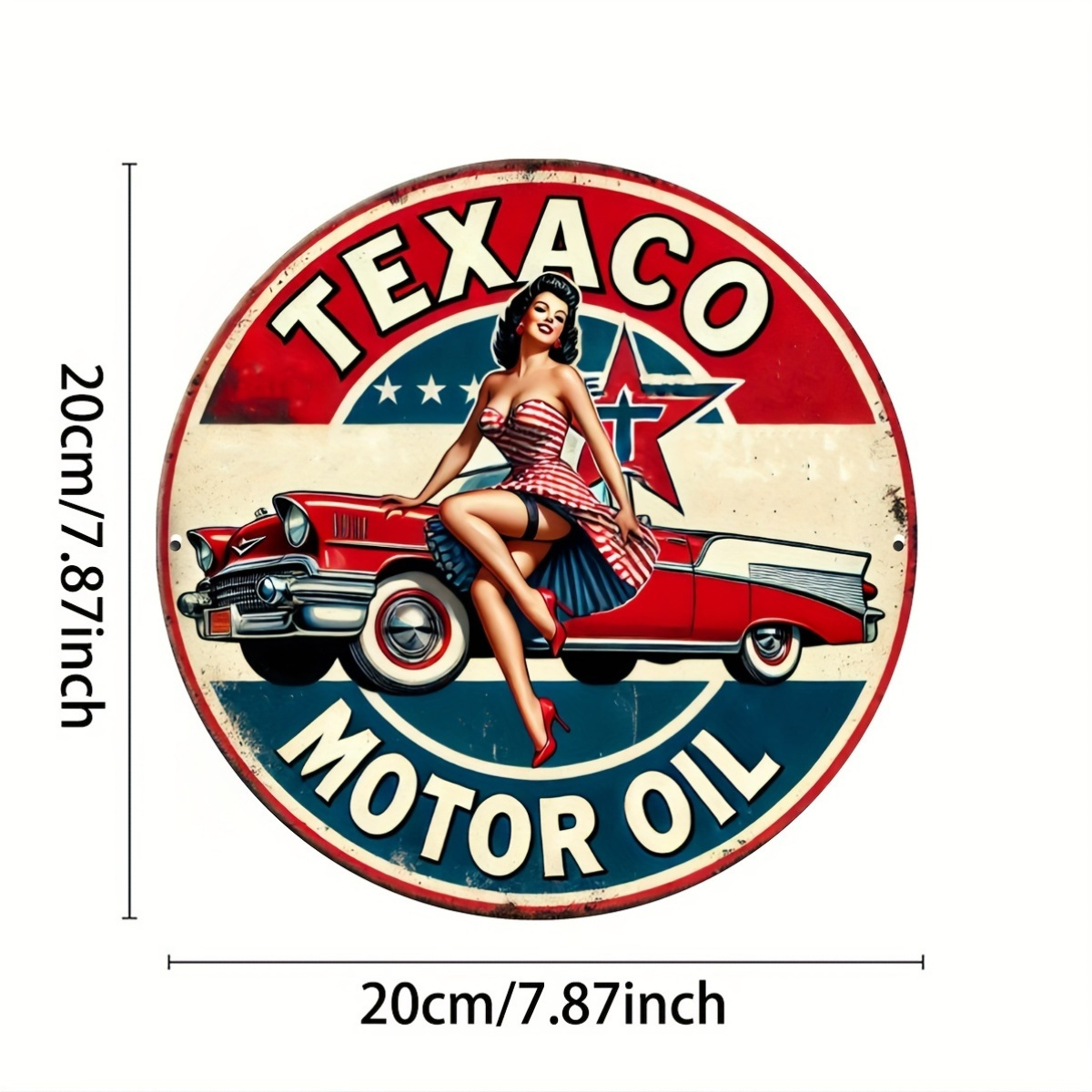 Texaco – panneau en aluminium  - Vintage Collectible Plates avis et prix