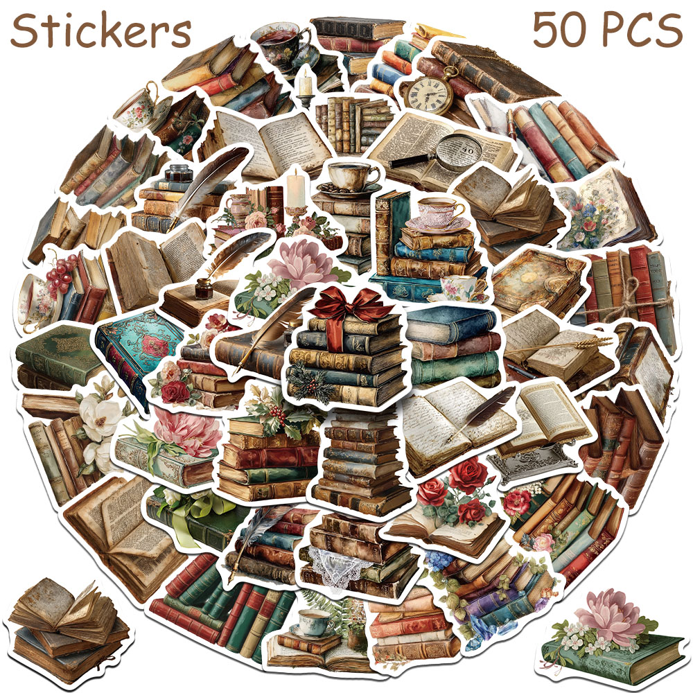 Autocollants Vintage pour livr - Vintage Collectible Books avis et prix